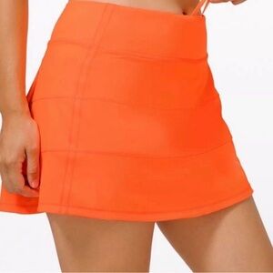Lululemon Orange Rival Mid-Rise Skirt size 4